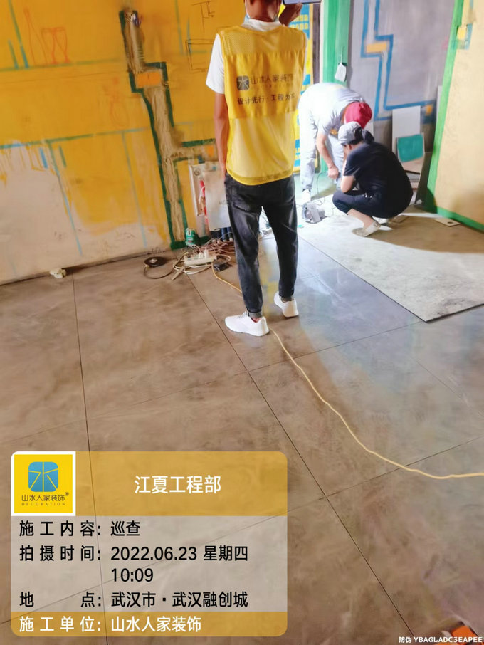 融创城装修工地泥工施工巡查